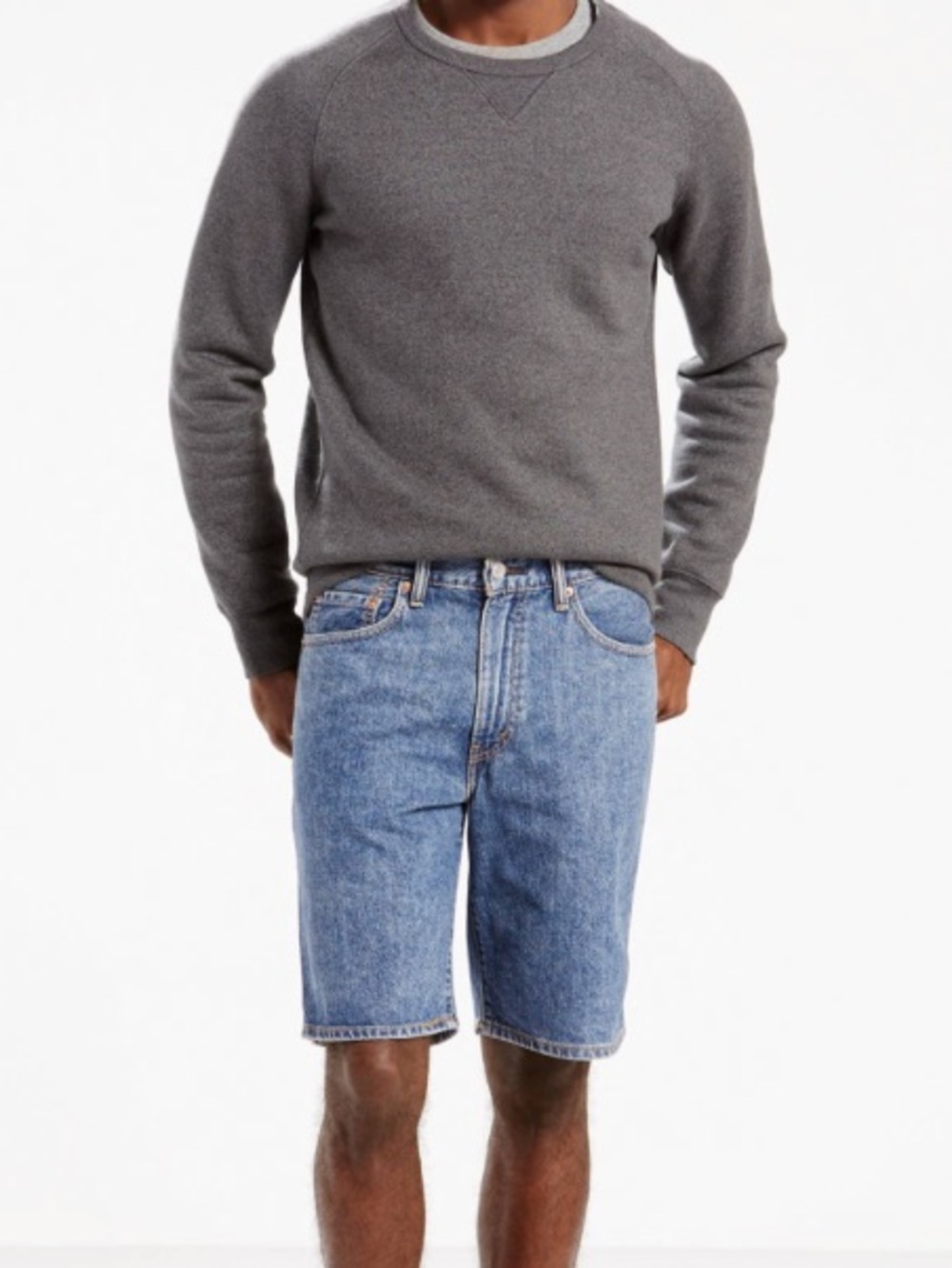 Mens levis relaxed fit 550 denim shorts size 34